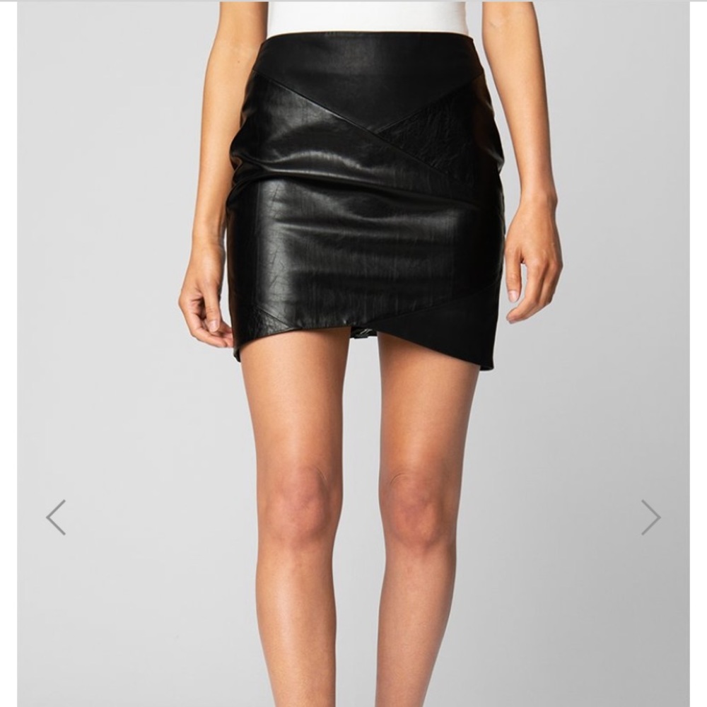 NWT! BLANK NYC Women’s Black Faux Leather Mini Skirt, Size 24